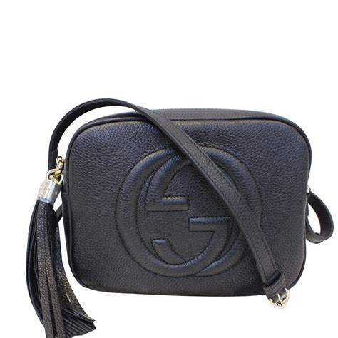 gucci leather bag black|gucci handbags black leather small.